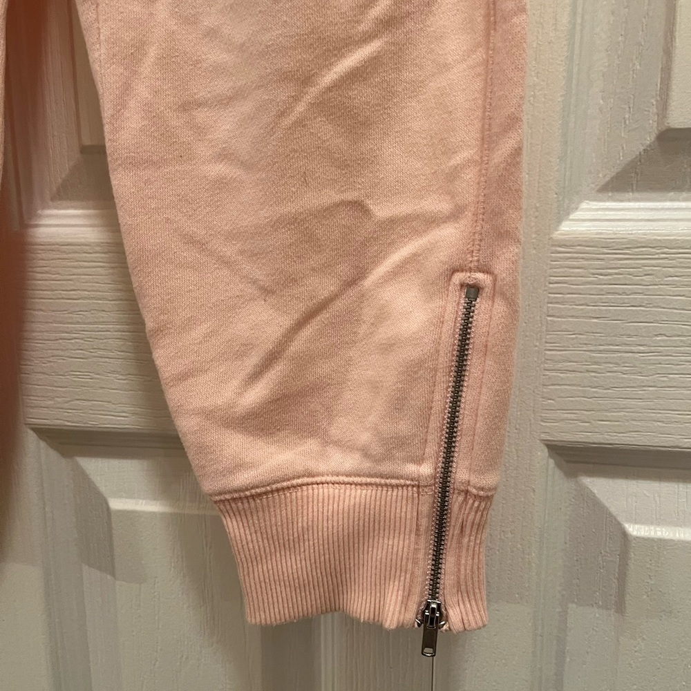 NWOT Aerie Light Pink Zipper Detail Joggers - Picture 4 of 6